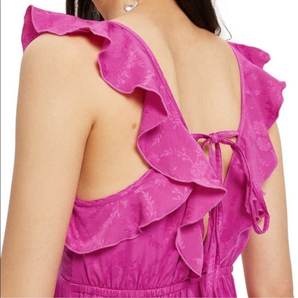 TOPSHOP Fuchsia Wrap Dress Layered with Ruffles size 0 - Picture 4 of 13